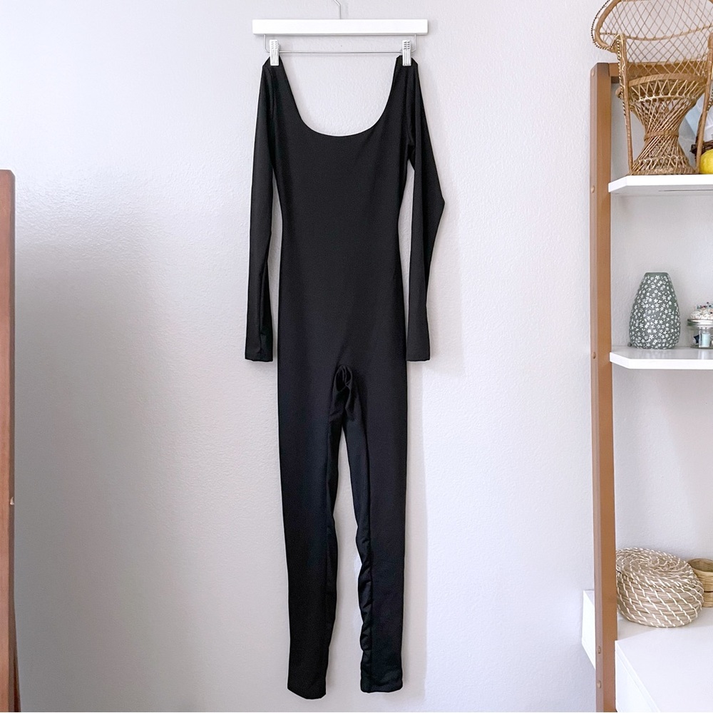Black Full Body Long Sleeve Jumpsuit